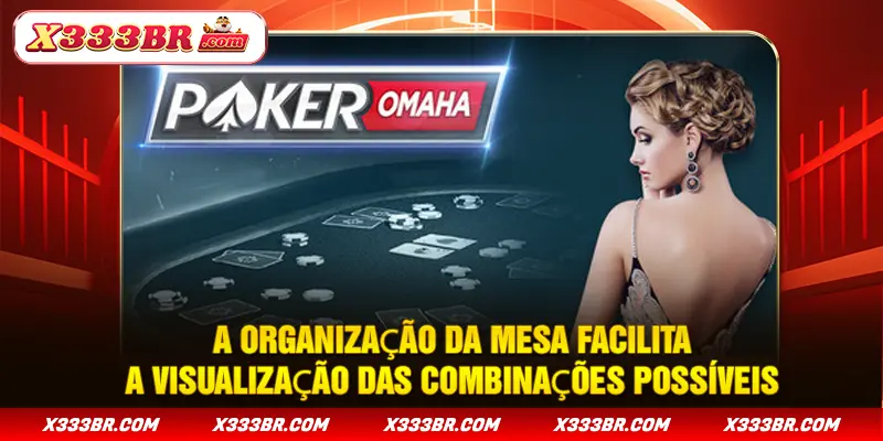 A organização da mesa facilita a visualização das combinações possíveis