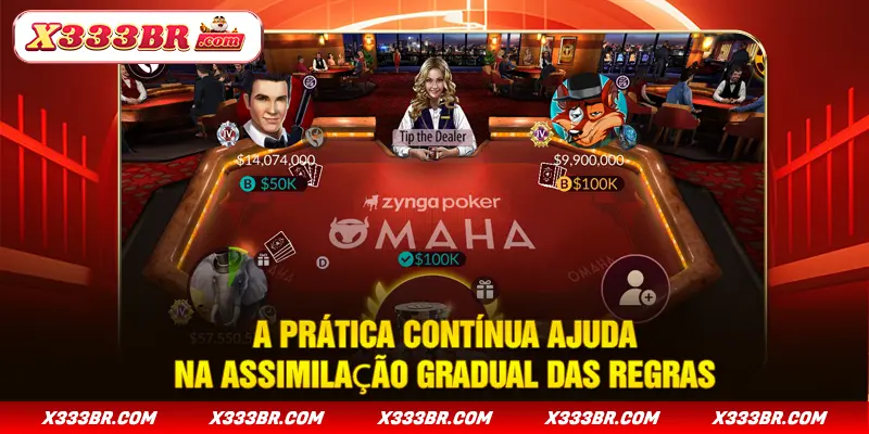 A prática contínua ajuda na assimilação gradual das regras