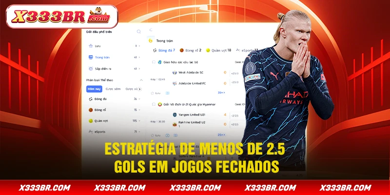 Estratégia de menos de 2.5 gols em jogos fechados