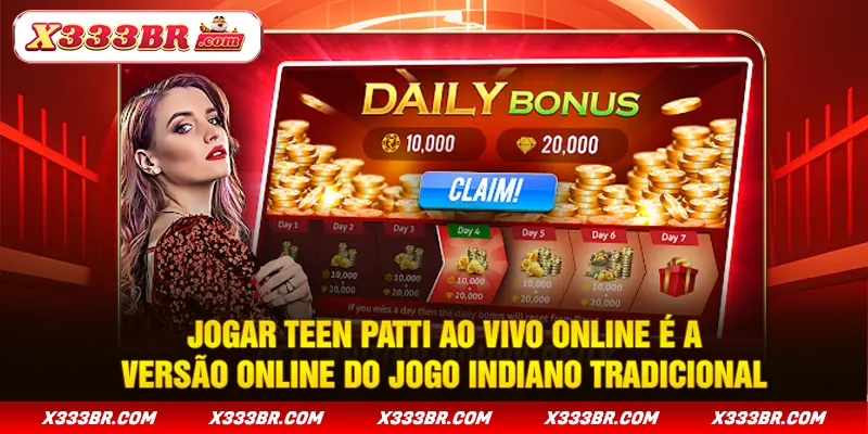 Jogar Teen Patti ao vivo online é a versão online do jogo indiano tradicional