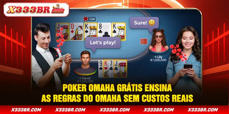 Poker omaha grátis ensina as regras do Omaha sem custos reais